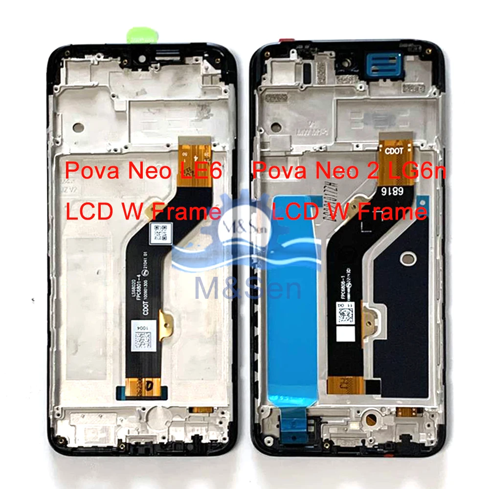 

For Infinix Tecno Pova Neo LCD LE6 LE6h LCD Display Screen Frame Touch Panel For Tecno Pova Neo 2 LG6n Display Pova Neo2 LCD