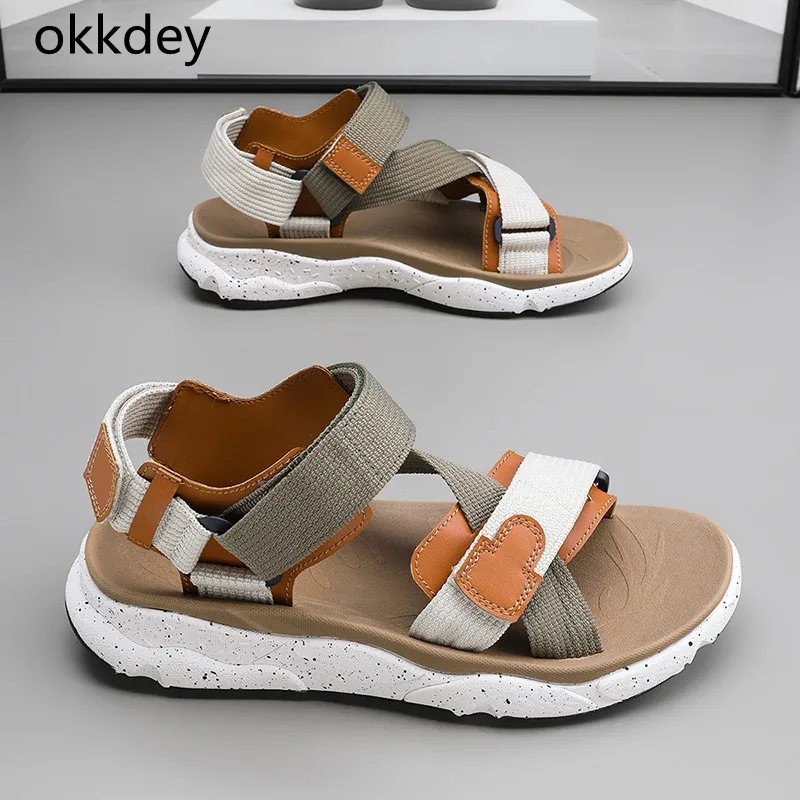 Beach Sandals for Men Wear-Resistant Non-slip Fashion Breathable Trendy All-match Comfortable Platform Casual Shoes Summer Main