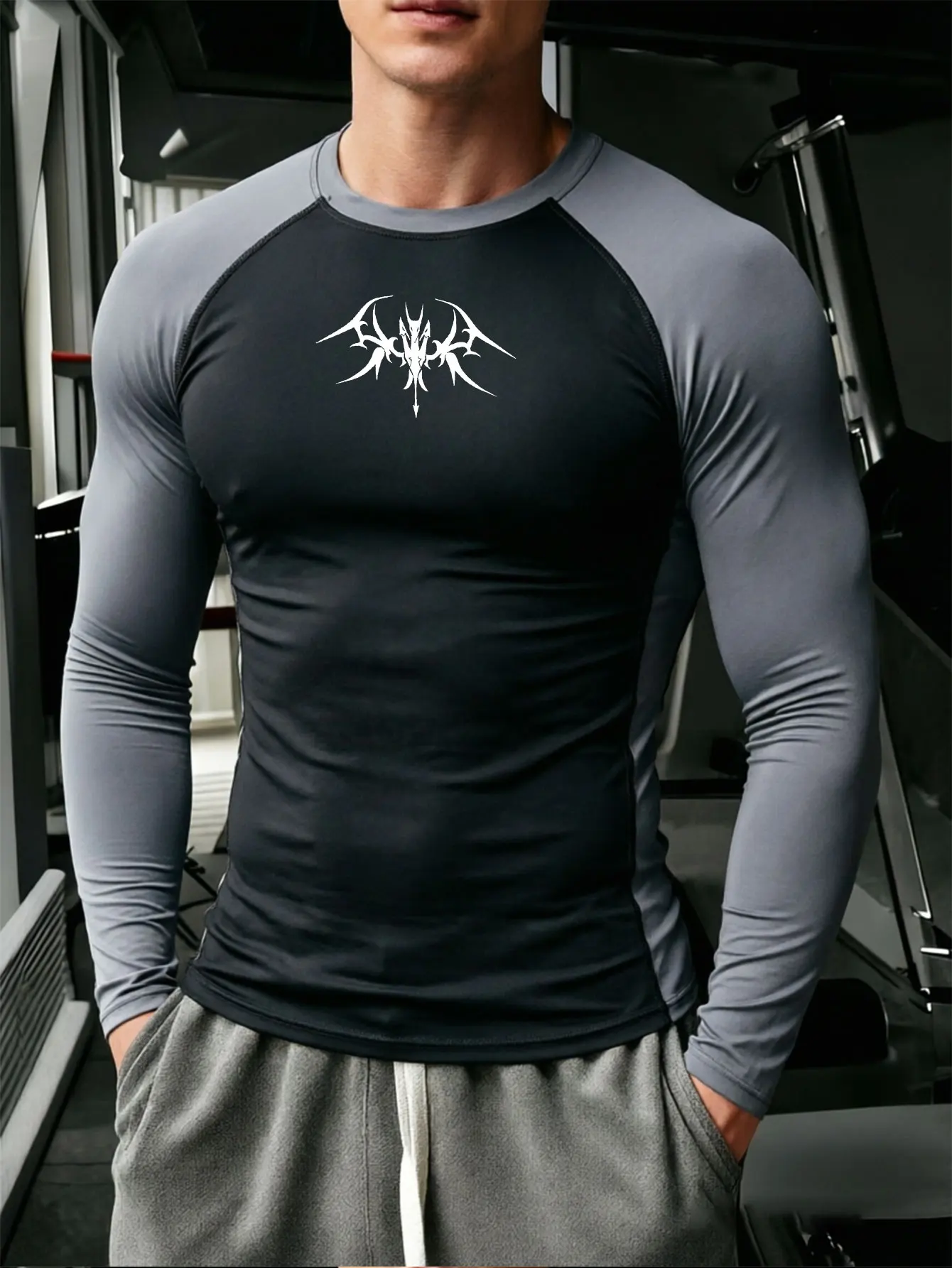 Men's 2026 Tight Fitting Long Sleeved Shirt, Quick Drying Muscle Fitting Sports Top, for Exercise Training, Fitness Running, Fit