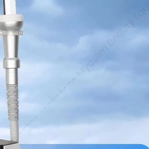 MYOslim hot and cold EMS beauty device is used for facial and body care, with rollers to achieve skin regeneration and shapin
