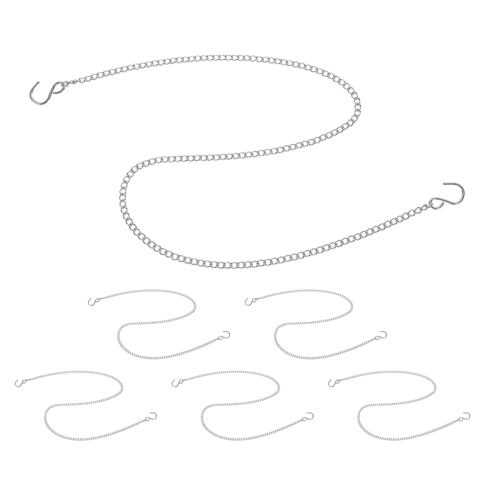 6Pcs Poster Hanging Chain Heavy Duty Steel Banner Chains for Retail Event Display Replacement Metal Chain for Hanging Signs