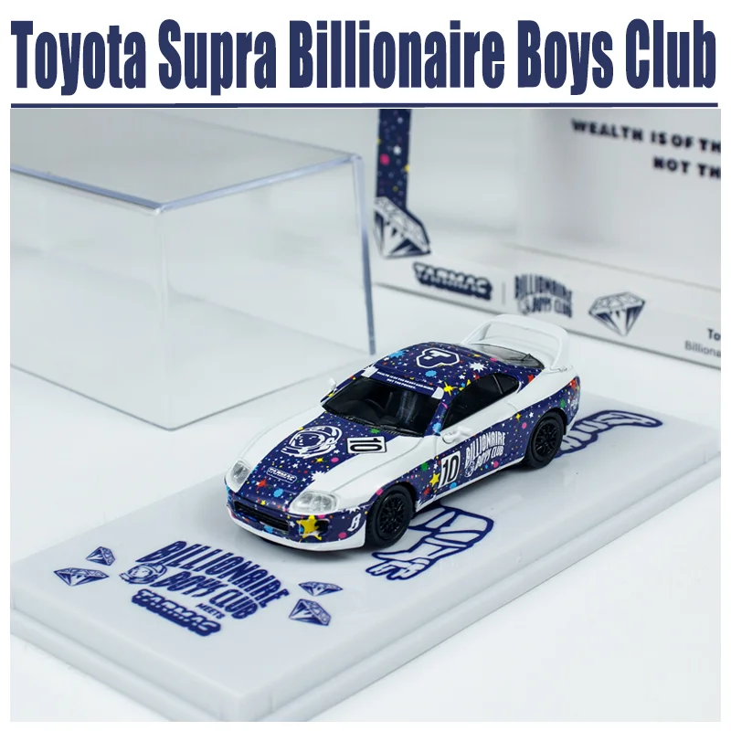 Tarmac Works 1/64 Toyota Supra Billionaire Boys Club, игрушка из сплава, моторный автомобиль, литая под давлением металлическая модель, подарки