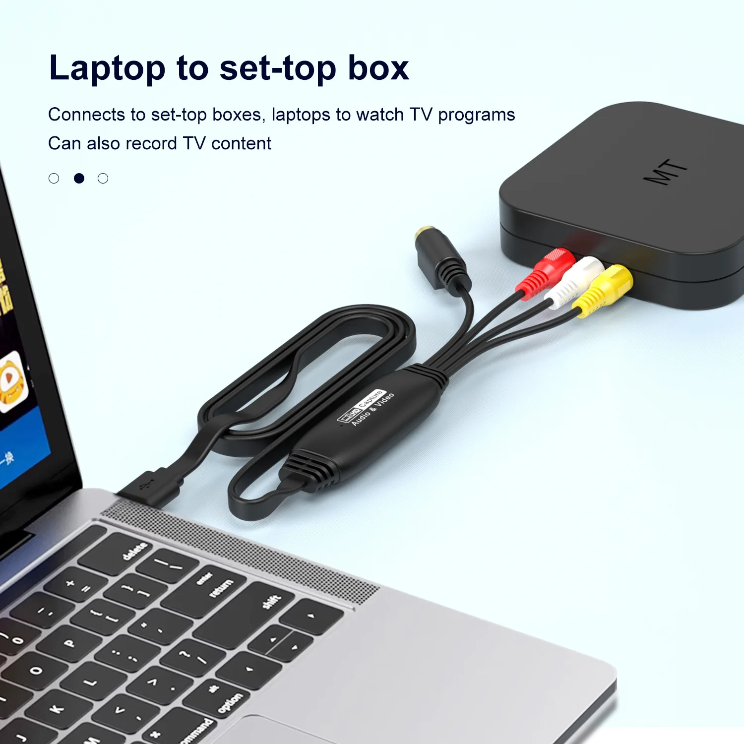 Tarjeta Capturadora de Video y Audio RCA AV a USB MS2107, Grabador CVBS S-Video 1080P/30Hz VHS TV DVD VCR DV Set Top Box para Mac PC