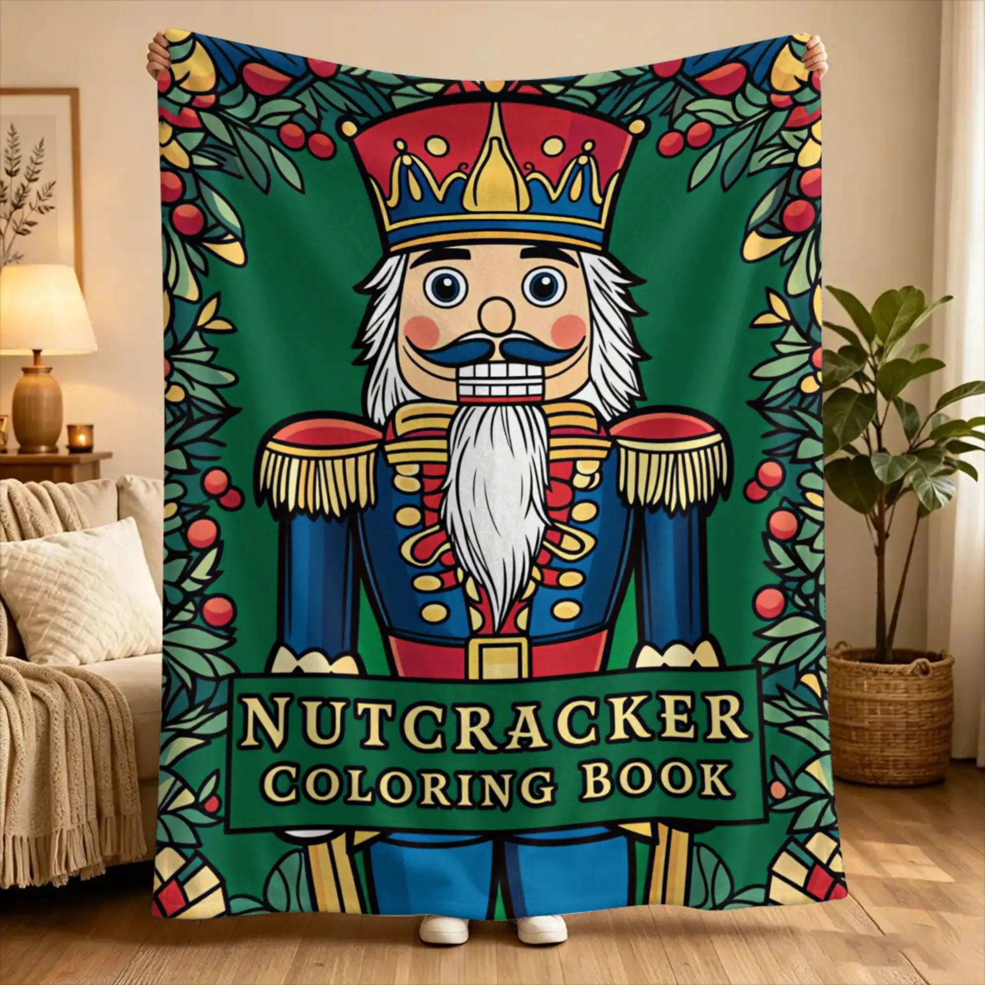 Christmas Nutcracker Blanket  Warm Soft Fashion Plush Throw Blanket For Living Room Decorative Flannel Bedspread Bed Cover