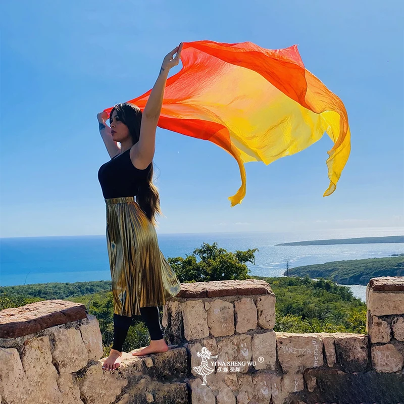 1 قطعة عالية الجودة رخيصة الرقص الحرير الحجاب المرأة مثير 100% الحرير الرقص الشرقي الحجاب بالجملة الأبيض فريق الرقص الأداء الدعائم