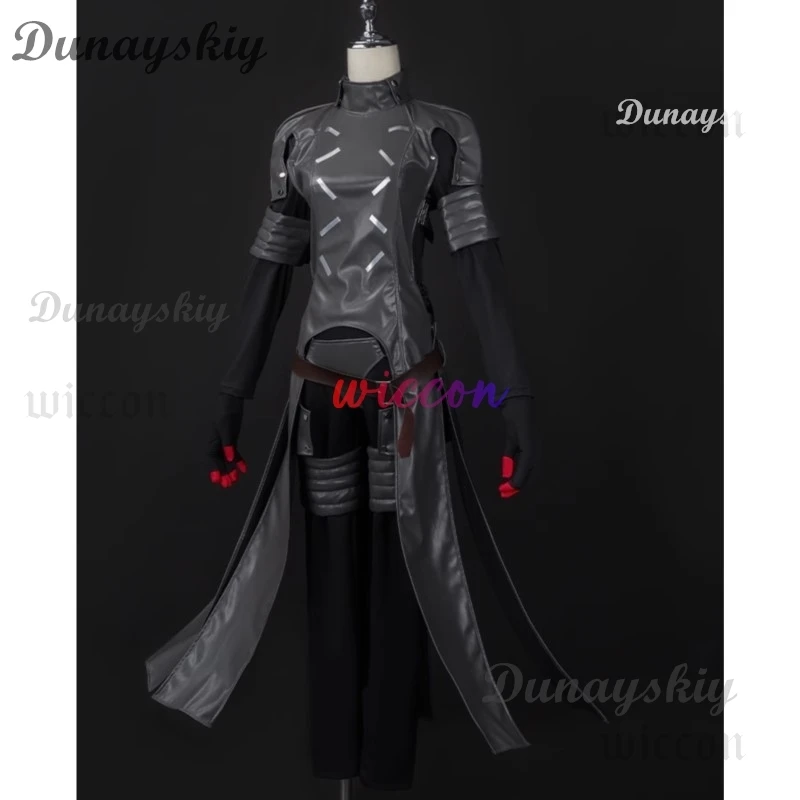 P5X Game Wonder Cosplay Costume Wig Faux Leather Coat Pants Belt Grey Black Color Cos Halloween Christmas Gift image 5