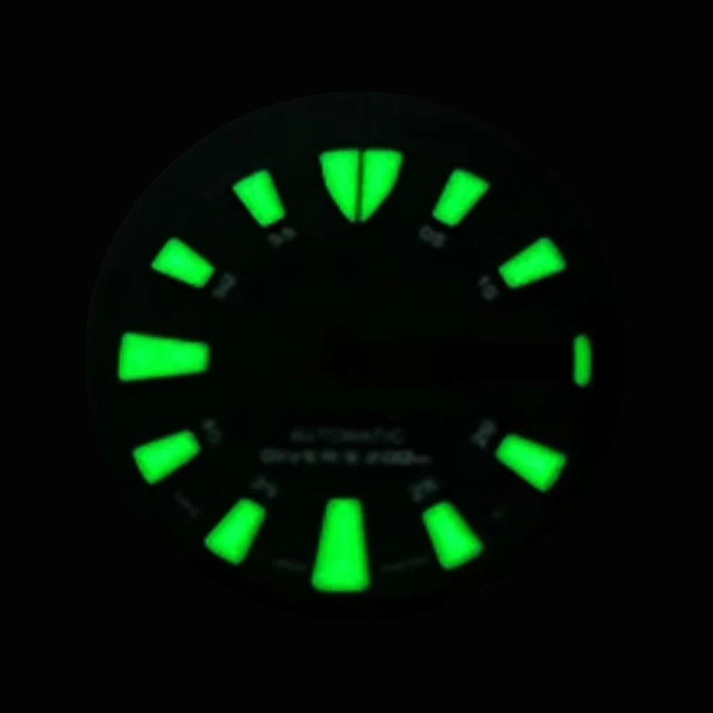 Customized Luminous Dial 28.5mm Watch Dial Fit For NH35 NH36 Movement SKX007 6105 Turtle Samurai Case Watch Face