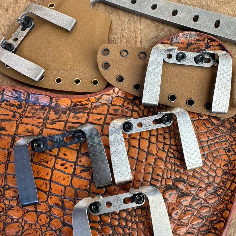 TC4 Titanlegierung Doppelklemmvorrichtung Rückenclip Lederclip Gürtelclip Schraubzubehör EDC K-Board Messerscheide-Clip – Detail 6