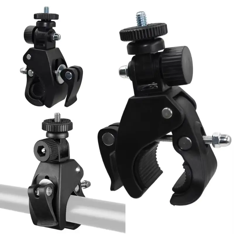 Bicycle Clamp 360 Degree Rotating 1/4 Camera DV Bike Handlebar Bracket Tripod Mount Screw Clip For Hero 13 12 11 Universal