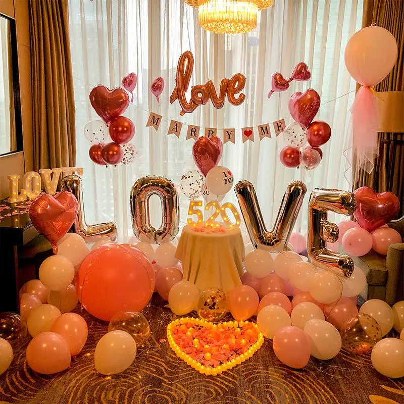 romantic-proposal-decoration-indoor-birthday-anniversary-hotel-date-arrangement-props-lovers-couple-balloon-decorations