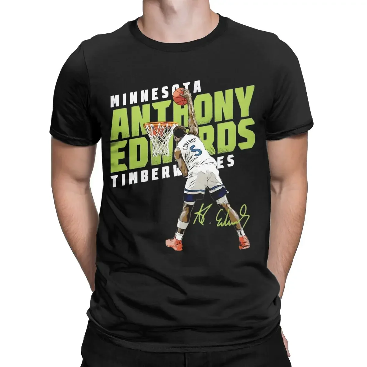 Anthony Edwards Basketball Sports Outfit Shirt for Men Women Ant-Man ANT Vintage Pure Cotton New Arrival Clothing