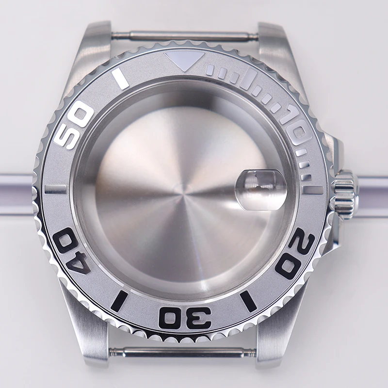 

40mm YACHT Watch Case Ceramic Bezel Sapphire Glass For NH35 NH36 Miyota 8215 ETA 2824 Movement Watch Stainless Steel 28.5mm Dial