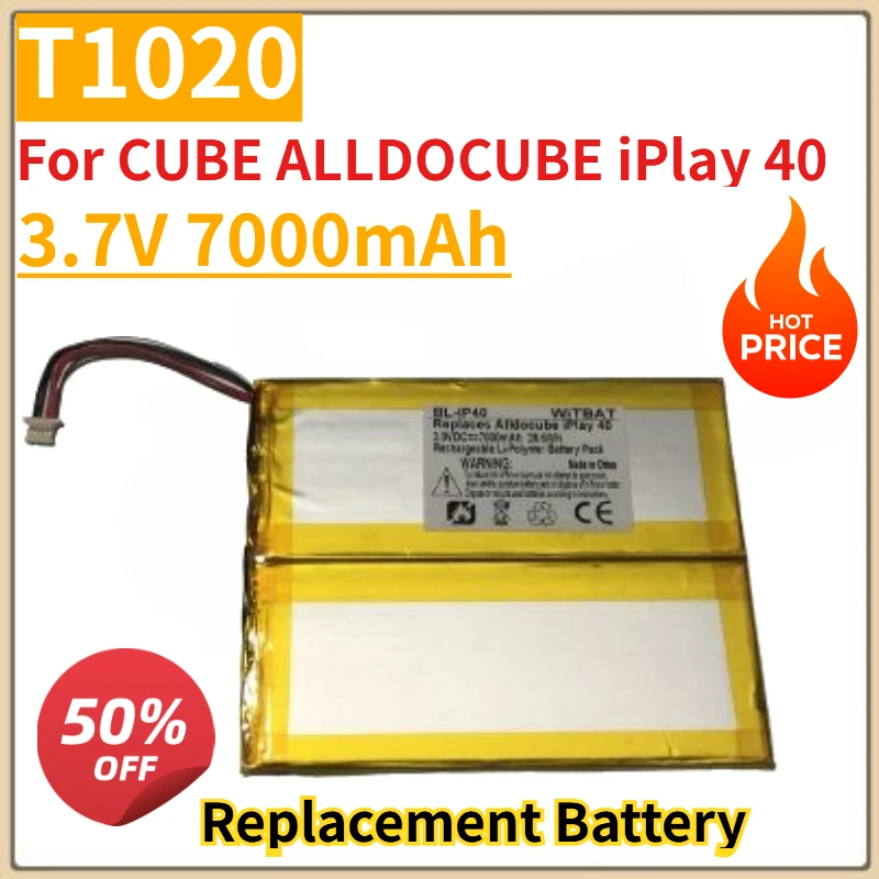 New High Quality 3.8V 7000mAh Replacement Battery T1020 For CUBE ALLDOCUBE iPlay 40