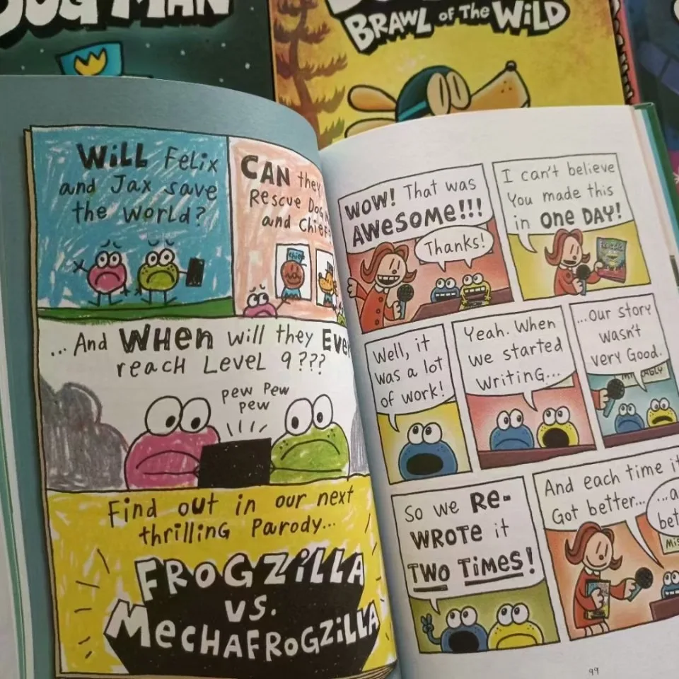 Dog Man Dav Pilkey Is An 18-volume English Picture Book Adventure Storybook with Hardcover Chapters