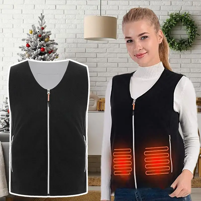 

5 Zones Heated Vest USB Rechargeable Heating Jacket Vest Warm Electric Heated Waistcoat Lightweight Jacket For Men Women M-2XL