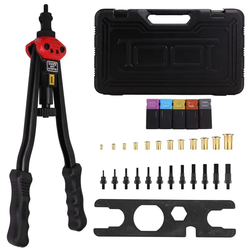 [NEW!A93G】 Rivet Nut Tool 16-Inch Rivnut Tool Kit With 11 Metric&SAE Mandrels 176Pcs Rivet Nut Assortment Kit&Rugged Carrying Ca