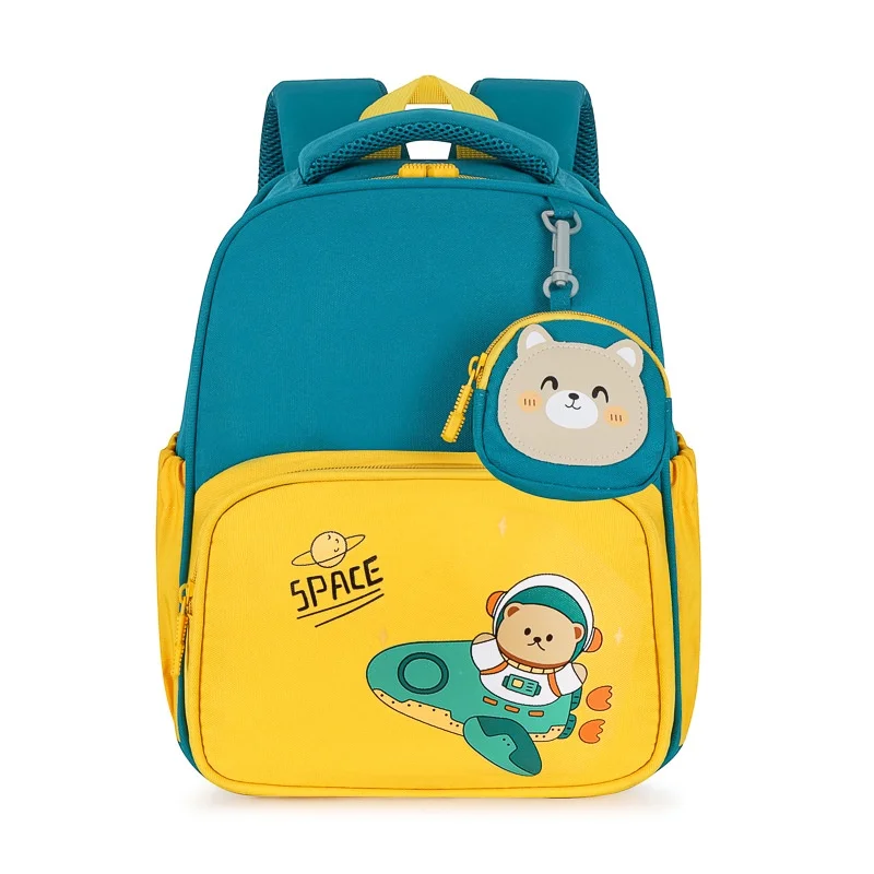 Preschool Children Cartoon Small Backpacks New Girls Rabbit Boys Space Bear Cute Kindergarten Schoolbags with Hanging Mini Bag