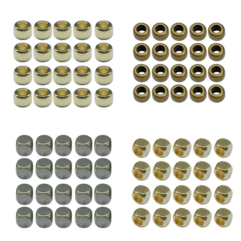 20pcs Brass Paracord DIY Accessories Stylish Outdoor Pendant Beads Brass Strain Isolate Beads Accessory for Paracord Dropship