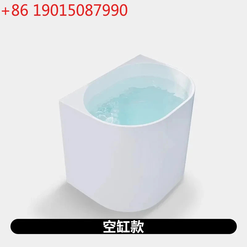 xq2024 New Thin Edge Independent Japanese Deep Bubble Bathtub Small Apartment Mini Household Acrylic Bathtub