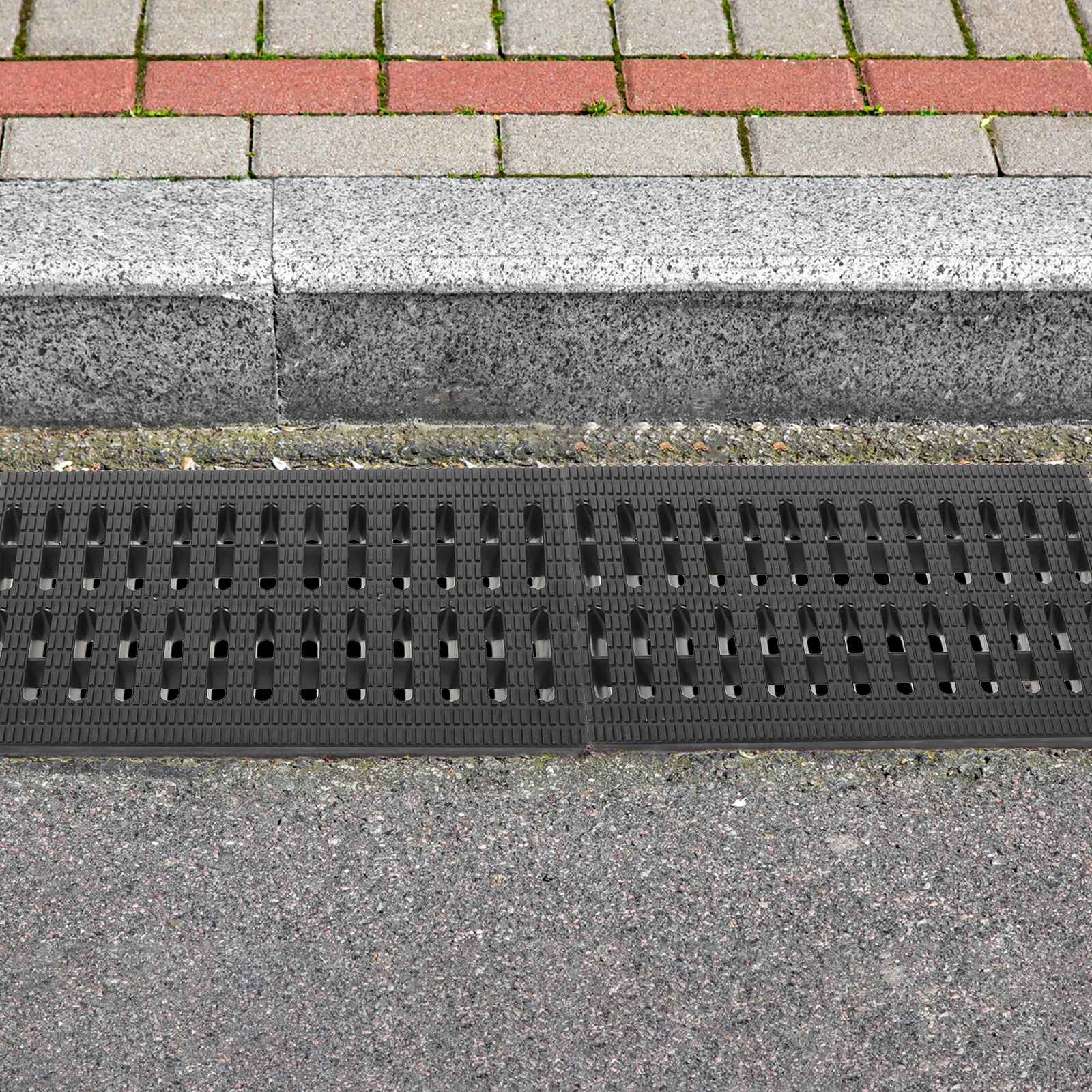 

Drainage Grate .71X9.75X1.06In Plastic Outdoor French Drain Cover For Garden Garage Basement Kitchen Trench Supply