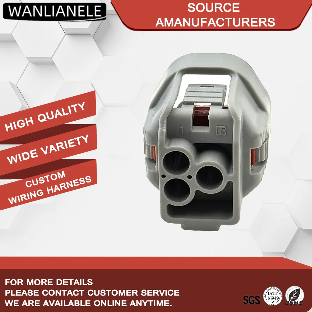 50 Sets 3 Pin Sealed Waterproof Female electrical cable connectors Auto Plug Car Connector 90980-10919