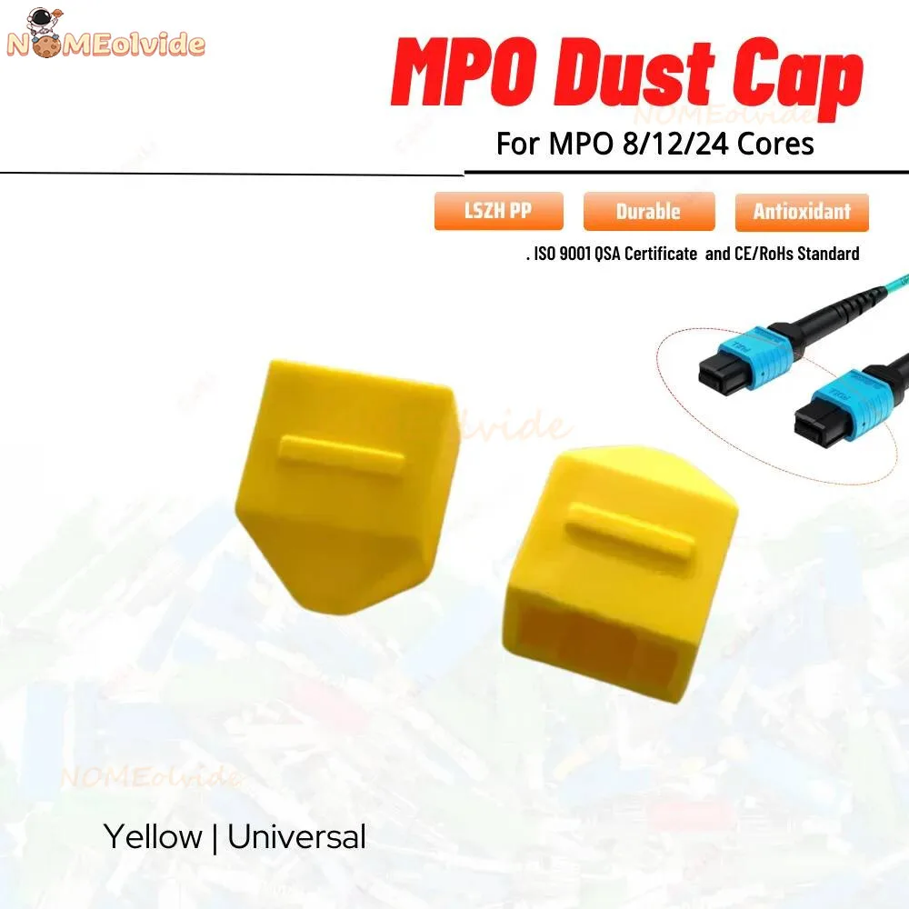 100PCS Fiber MTP Patch Cord Connector Cover MPO Protective And Optic Tail Fiber Dust Cap