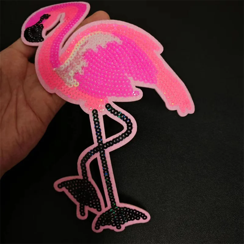 Animal Sequins Flamingo Can Be Sewn Or Iron On Patches For Clothing Decorative For Hat Backpack And More Sewing Decorative