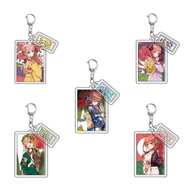 

Acrylic Keychain The Quintessential Quintuplets Nino Nakano Miku Nakano Ichika Nakano Transparent Pendant Anime Merchandise