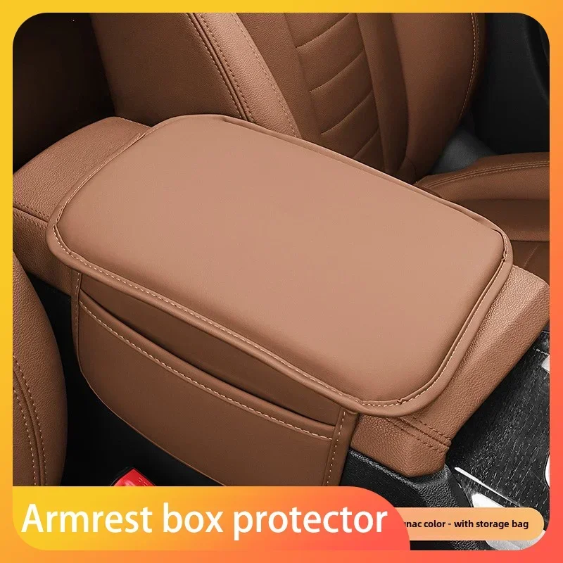 

Car hand guard storage multifunctional leather center console cover interior accessories For No Logo