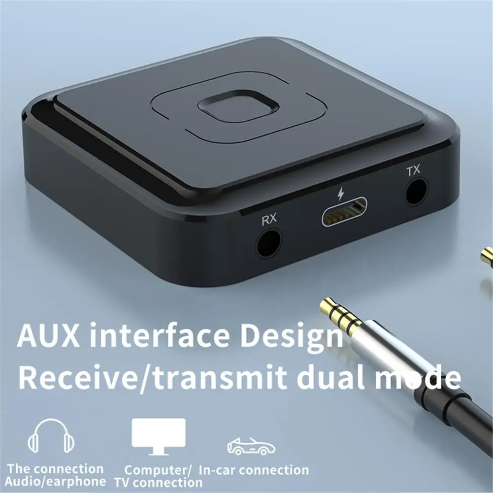 BT-22 Bluetooth 5.1 Receiver Transmitter 2- In-1 USB Audio Adapter With Mic Support Hands-free Voice Calling for Car Headphone