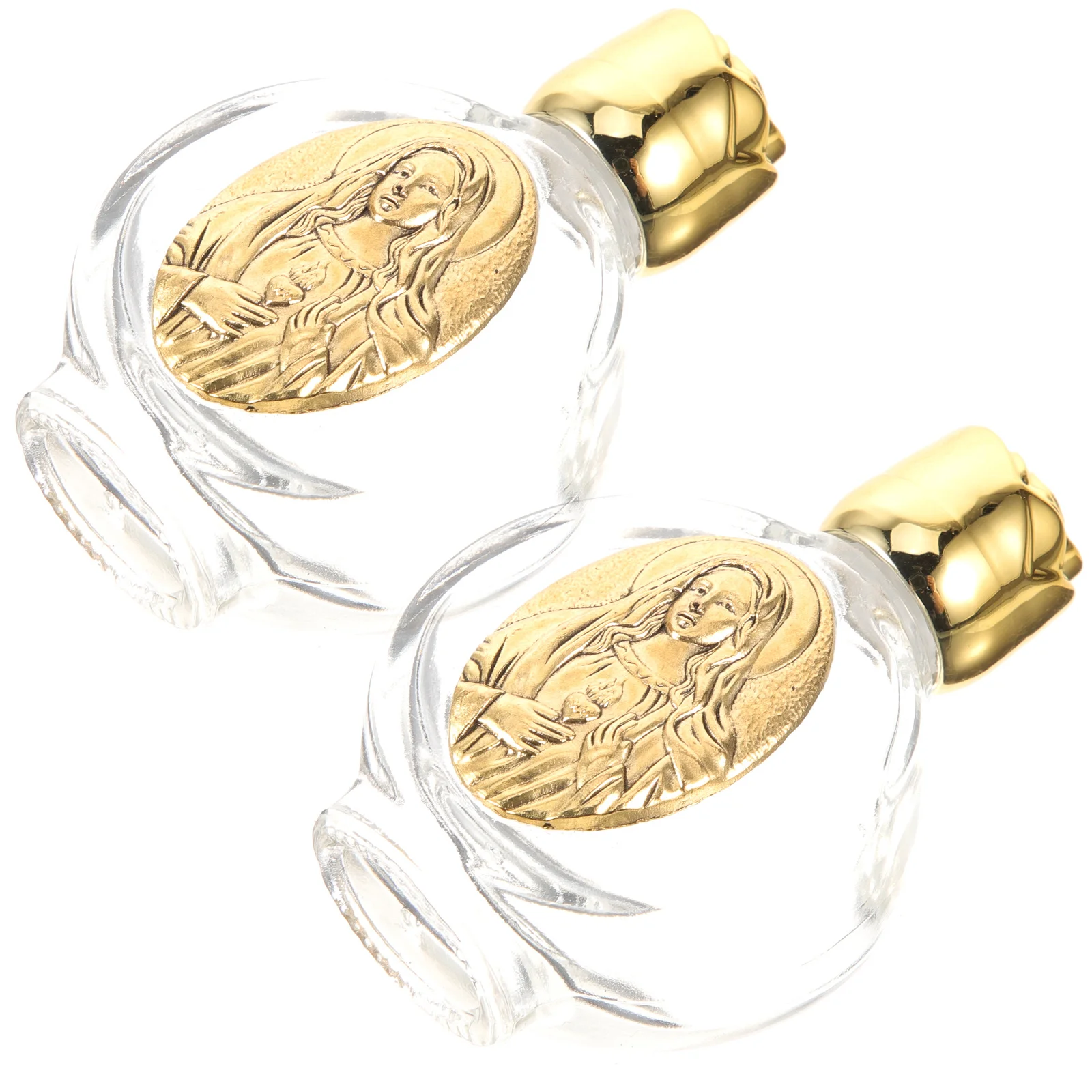 2Pcs Glas Heilige Wasser Flasche Robuste Wiederverwendbare Leere Segen Container Reise Freundliche Kirche Dekorative Geschenke Heilige Wasser Flasche