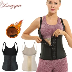 Plus Size Women Adjustable Strap  Latex Waist Trainer Vest  25 Steel Bones Vest Fajas Belt Shaper Cincher Underbust Corset