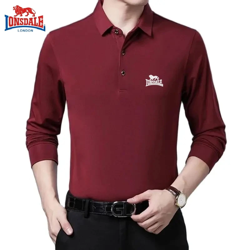 Spring and Autumn New Embroidered Long Sleeve Polo Shirt for Men\'s Luxury Fashion Business Leisure Multi Functional Top