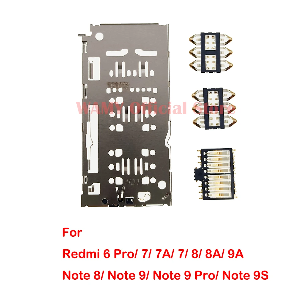 1-10 zestaw czytnika kart Sim gniazdo na tacę do Xiaomi Redmi Note 8 9 9S /Note 9 Pro Hongmi 8 8A 9A 7 7A/ 6 Pro