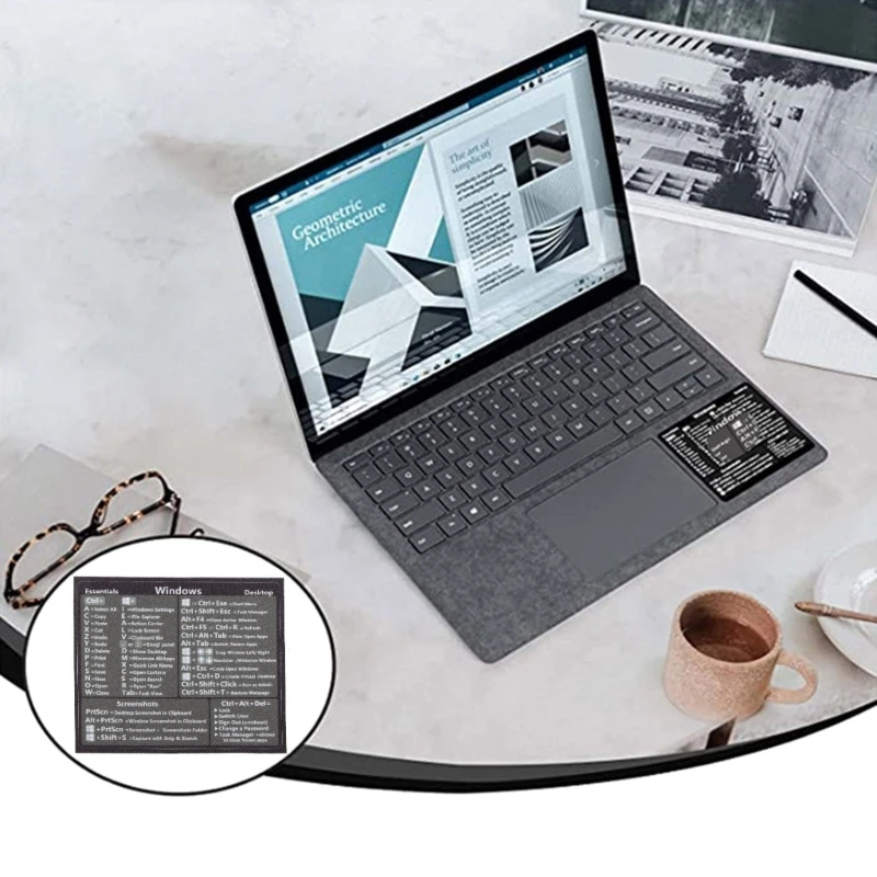 for PC Reference Keyboard Shortcut Sticker Adhesive for Laptop Notebook Desktop