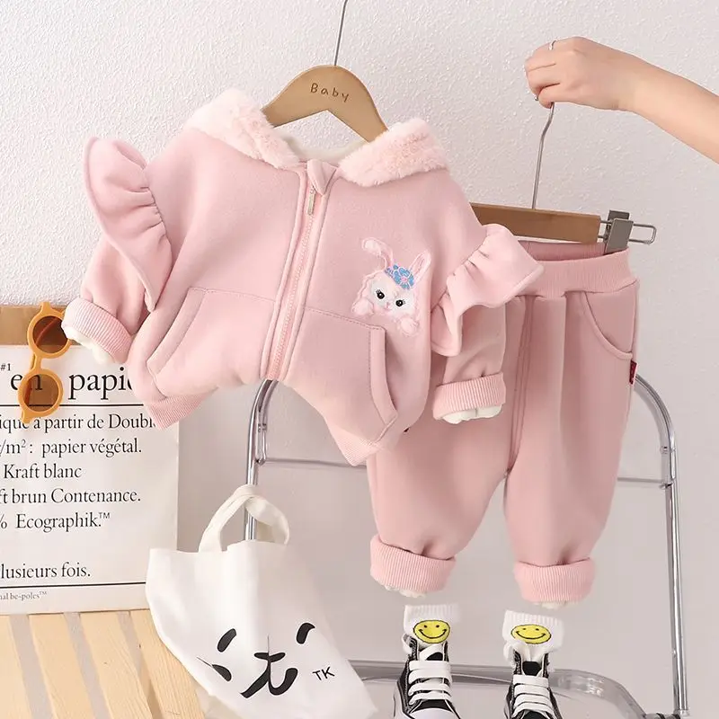 1-7 Years Children Clothing Set Girl Casual Clothes Kids Fashion Sweatshirt And Pants 2 Pcs Baby Autumn Winter Tracksuits