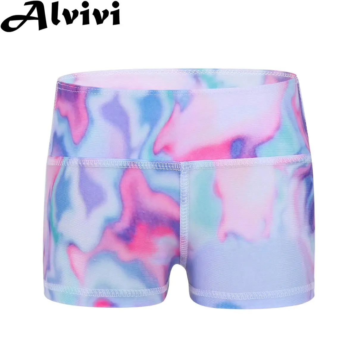 

Kids Girls Tie Dye Swimming Trunks High Waist Swimsuit Shorts Bottoms Activewear for Sports Gymnastic Workout Bathing Suit