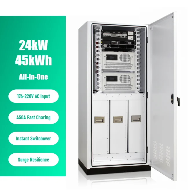 Energy Storage System All-in-One 24KW 45kWh IP65 LiFePO4 Battery with Low Frequency Inverter and CAN Communication for Home Use