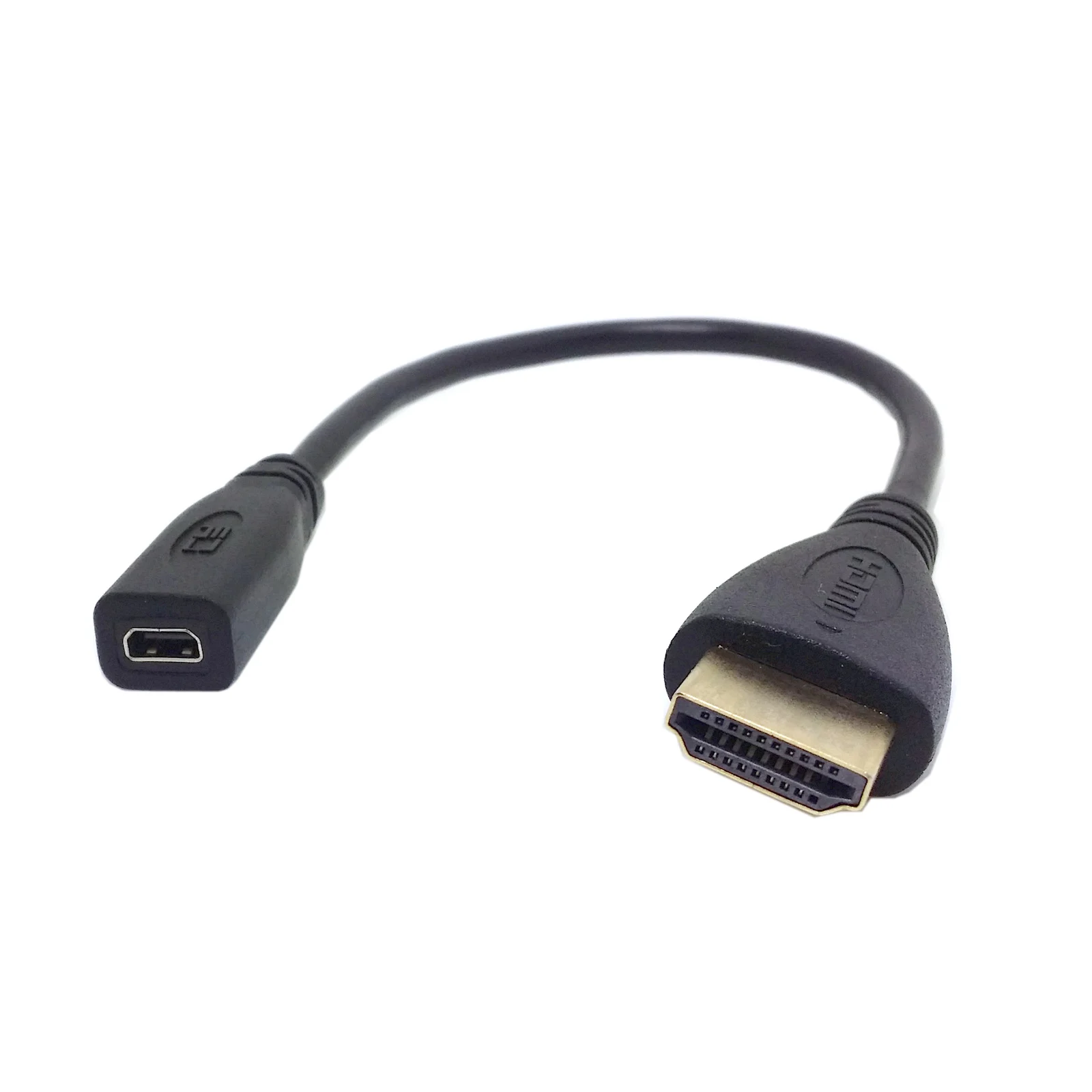 15cm Micro Mini HDMI-compatible Socket Female To HDMI-compatible Male Adapter 4K hdmi Male Cable