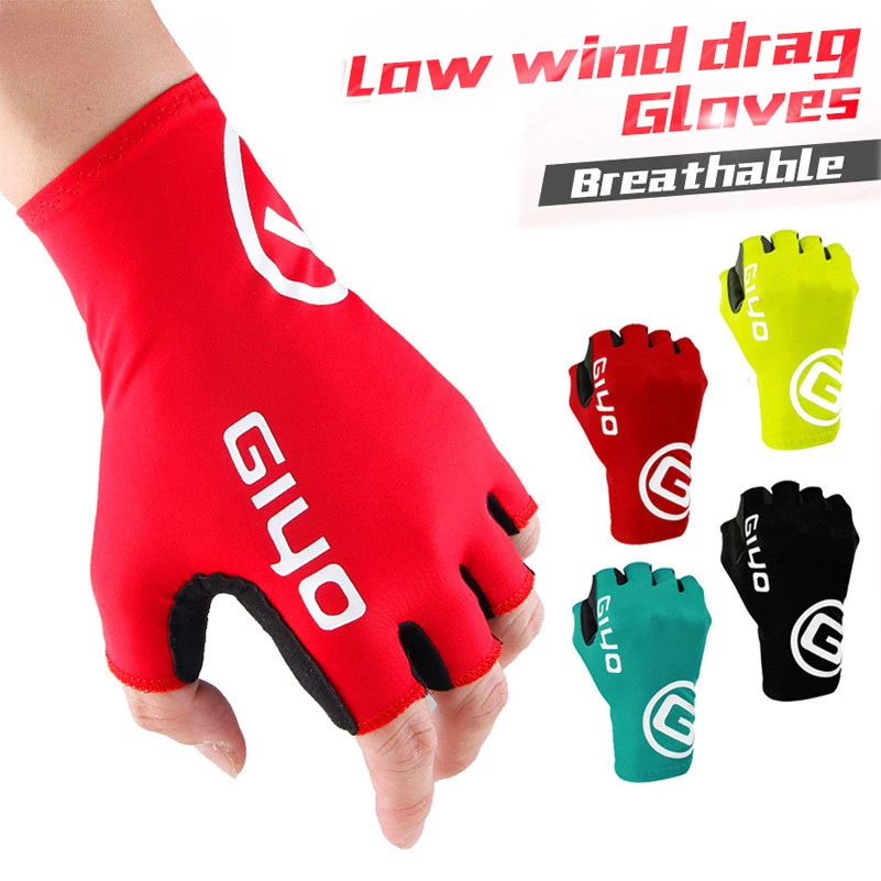 

Unisex Short Cycling Gloves Fingerless Gloves Anti-slip Bicycle Lycra Fabric Half Finger Mitten for Mtb Road Bike Sports Racing