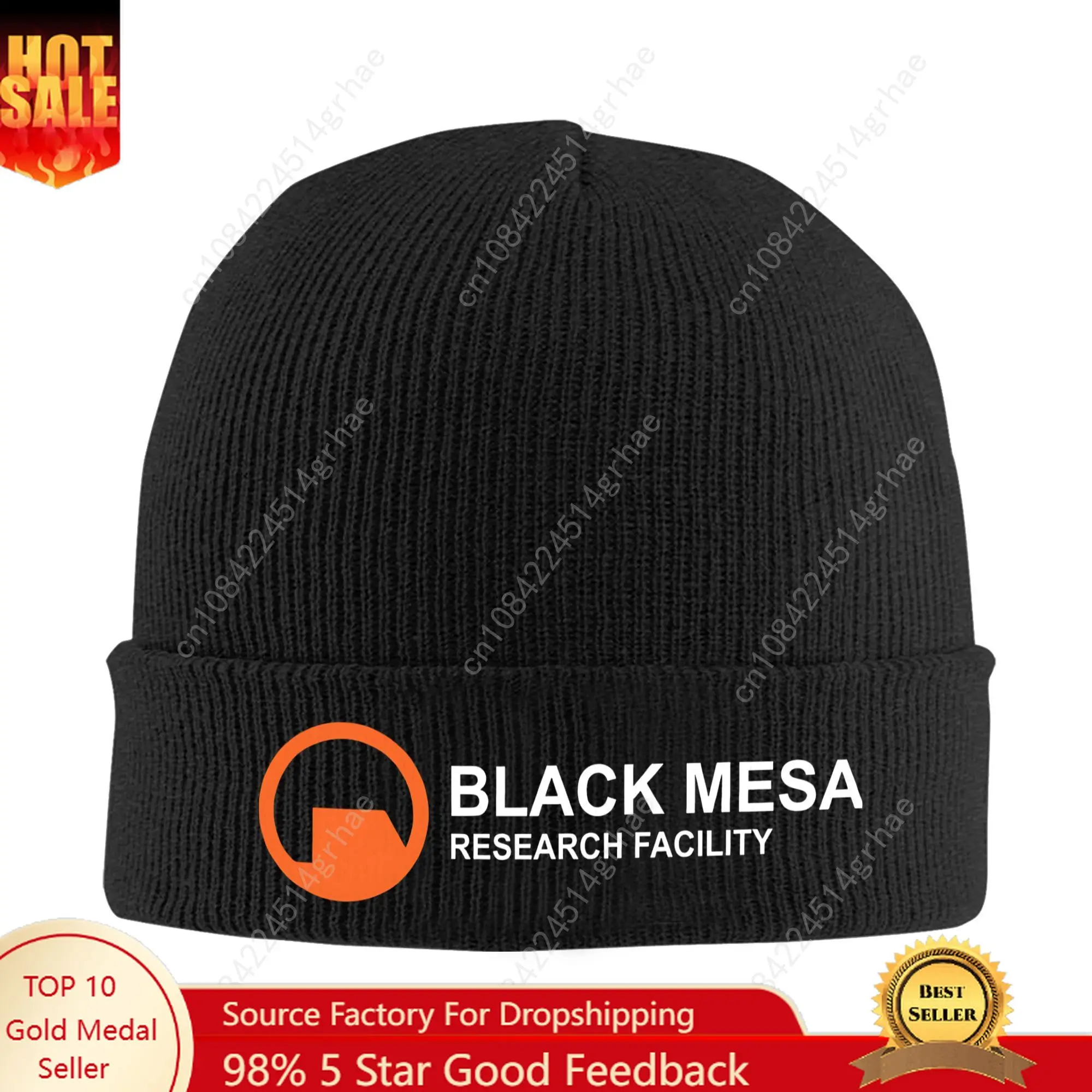 

Black Mesa Research Facility Halfs Lifes Beanie Hats Skullies Beanies Men Women Unisex Cool Warm Caps Autumn Gym Bonnet Hats
