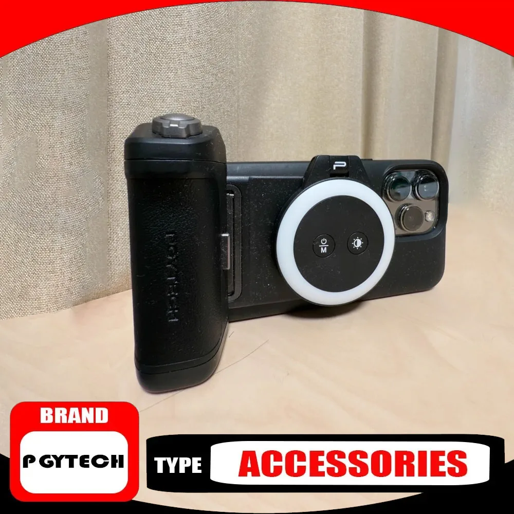 PGYTECH MagCam2 モバイル撮影ハンドル、モバイルフィルライト、磁気Bluetoothリモコン、ワイヤレス充電、ユニークなギフト
