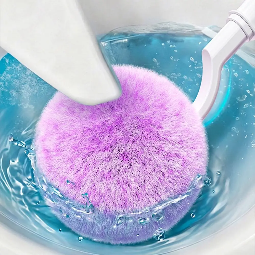 360 Degree Cleaning Toilet Brush Extended Handle Dense Soft Bristles Toilet Bowl Brush C Shaped Hanging Loop Quick Drying