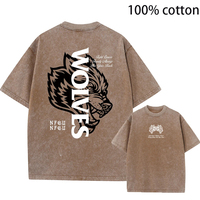 Darc Wolves Sport Vintage Washed T Shirts Gym Bodybuilding Oversized Men Clothing Summer Fitness TEE Workout Darc Sport T-shirts