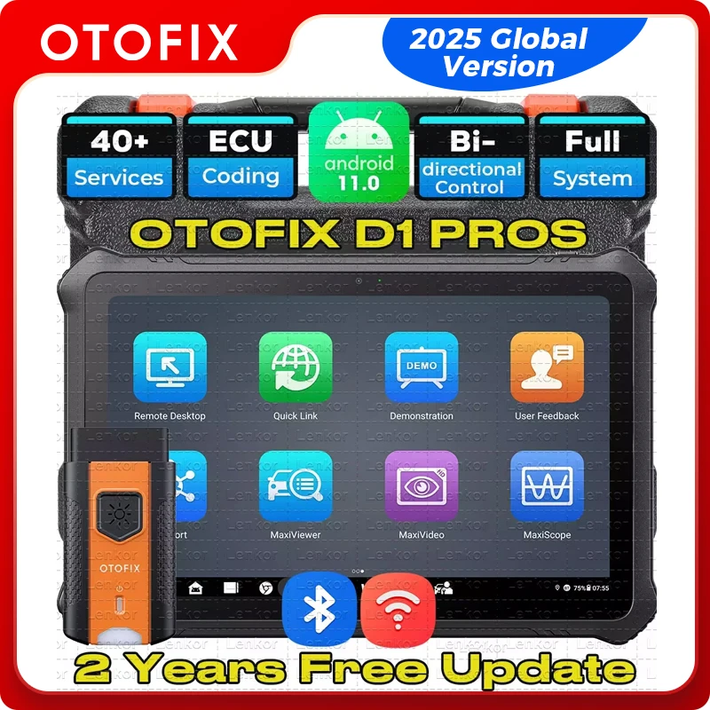 

OTOFIX D1 PROS Diagnostic Scanner ECU Coding Bi-Directional Control Diagnostic Tools CANFD DoIP 2 Years Update Guided Functions