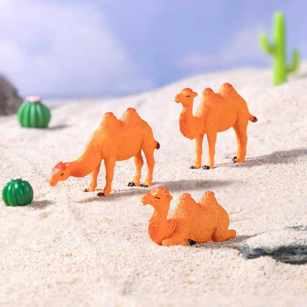 High-quality Camel Figurines Camel Ornament Set 3 Pcs Mini Camel Figurines Set Tiny Statues for Desktop Decoration Micro