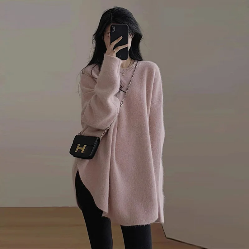 Women's Sweaters Knitwear Wears Autumn Winter New Knit Loose Sweater Women's Top Trend Korean Fashion Office Lady Pullovers M6