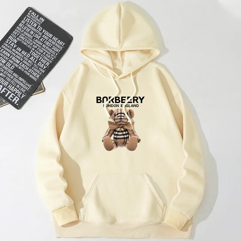 Spring new Men's Hoodies Big Brand Trendy Bear Harajuku Hip Hop Pullover Fancy Music Gift Casual Loose Comfortable Sweatshirt