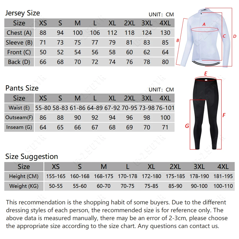 Cycling Long Sleeves Men Cycling Jersey Set MTB Bicycle Clothing Mountain Bike Tops Team Sport Clothes Shockproof Gel Pad Pants