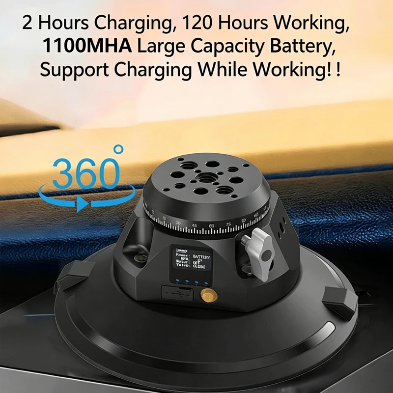 Strong Electric Suction Cup 4.5/6 inch Car Camera Suction Cup 360° Adjustable Angle Sports Camera Fixed Shooting Tool for Phone